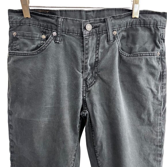 LEVIS 511 Stretch Slim Denim Jeans Black Dark Gray 32X30 White Tag Straight Leg - Picture 5 of 12